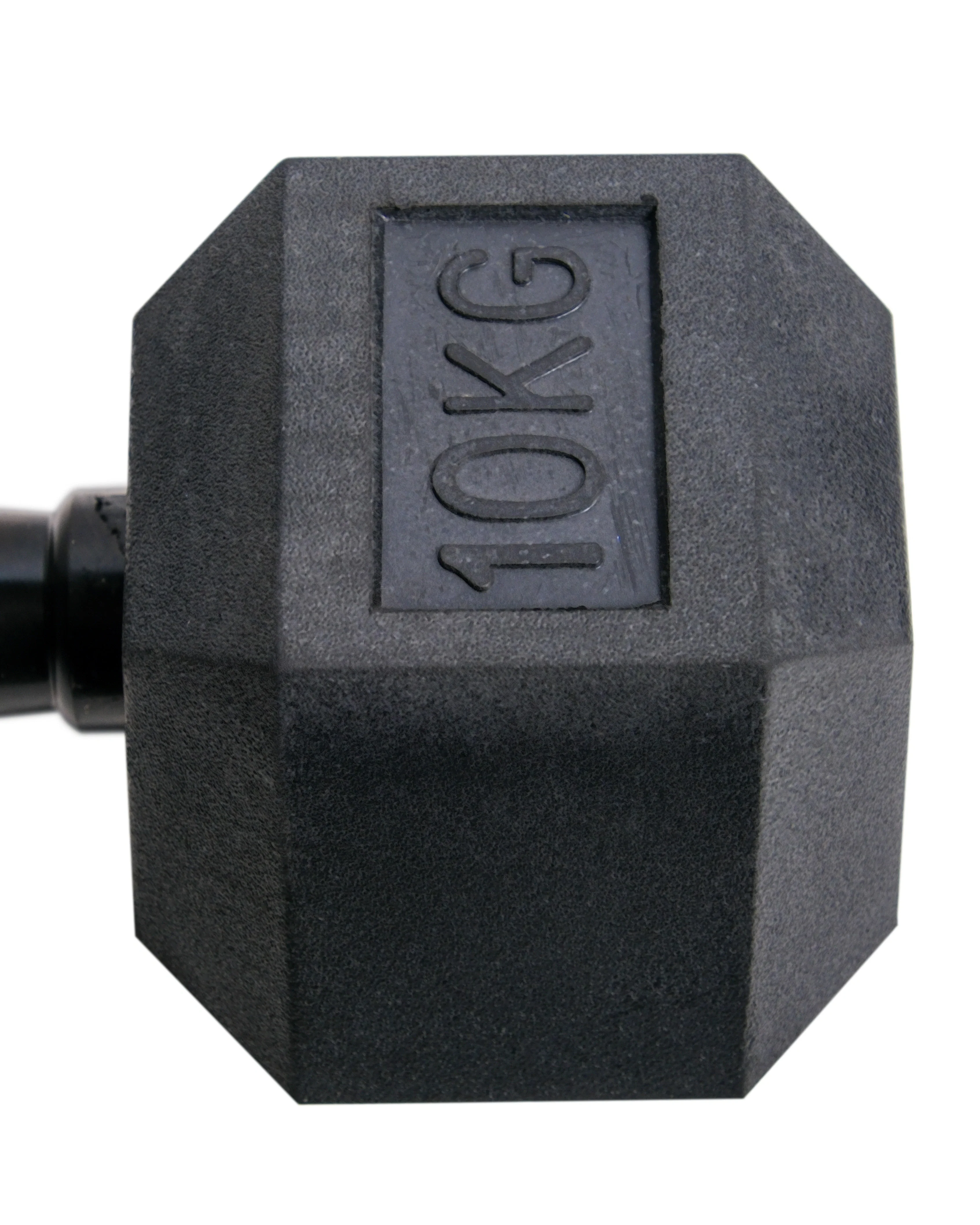 Rubber Hex Dumbbells (Black Handles) - Image 3