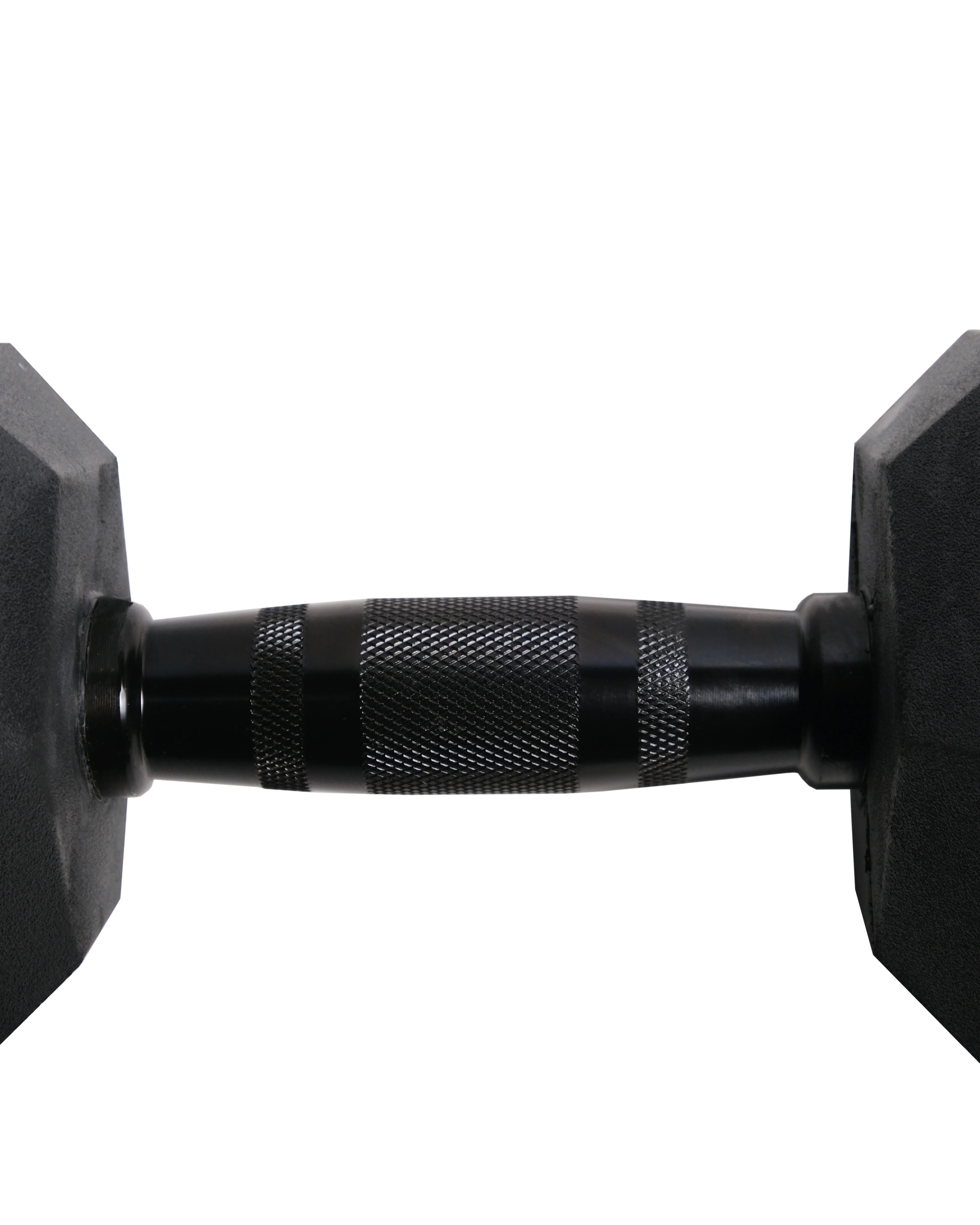 Rubber Hex Dumbbells (Black Handles) - Image 5